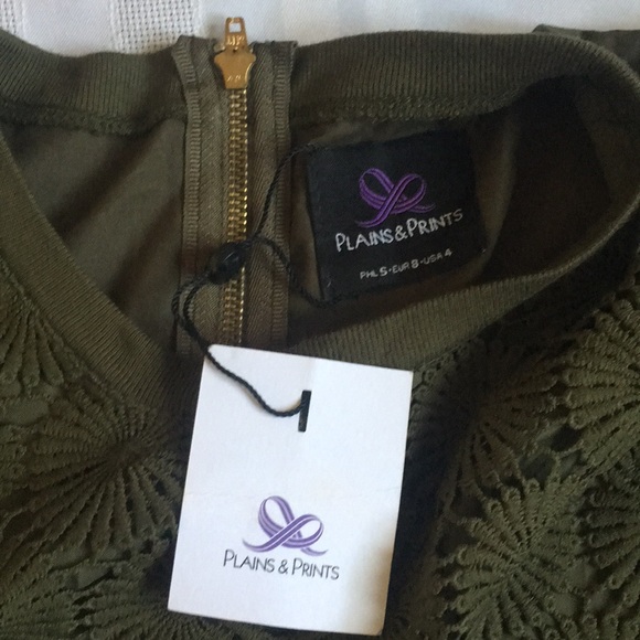 Plains and prints chive green boho embroidered top - Picture 2 of 3